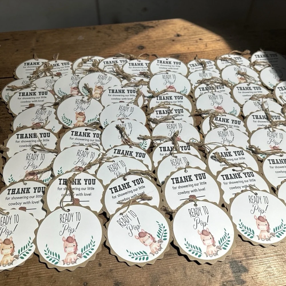Rustic Baby Shower Thank You Tags